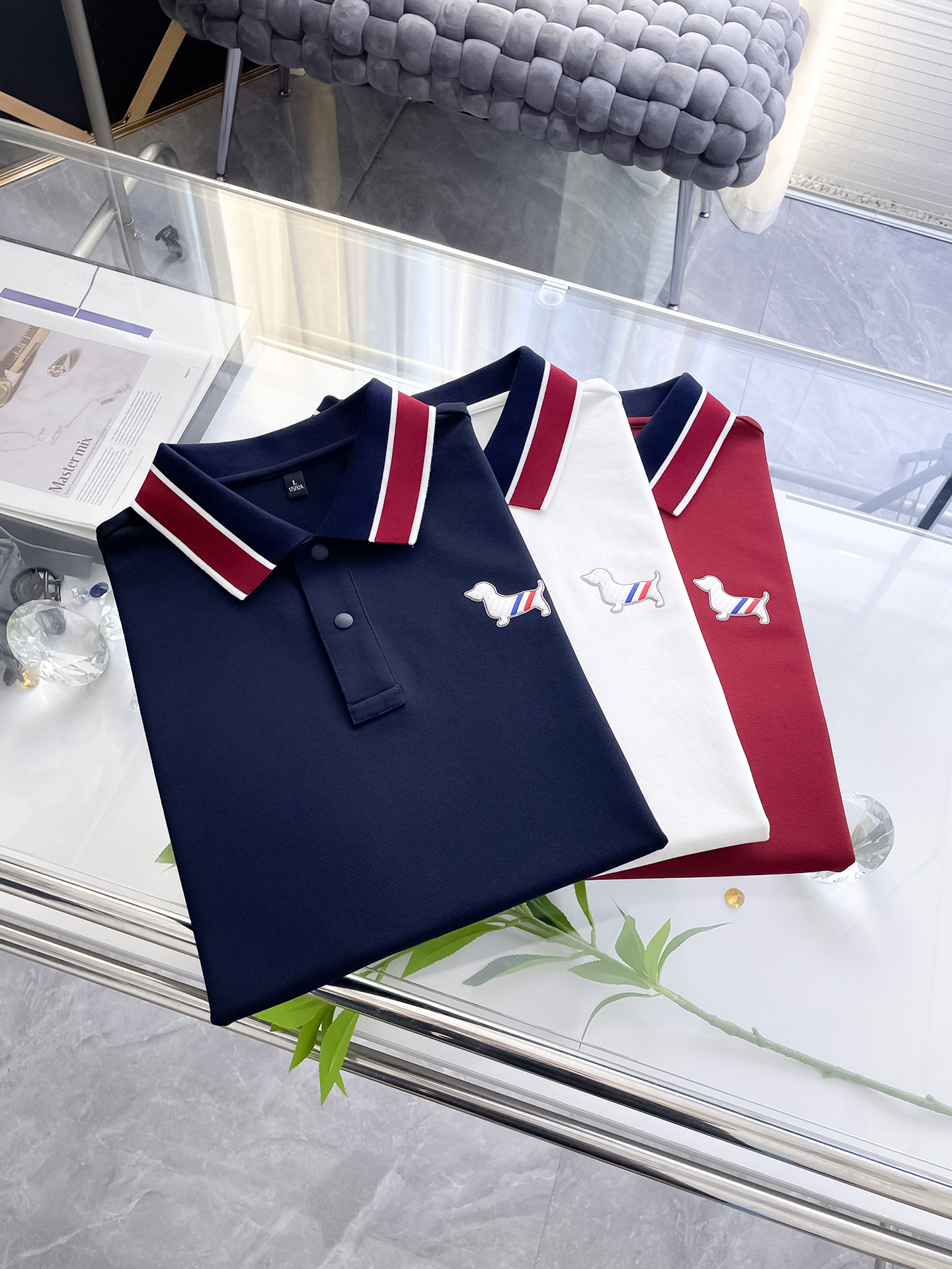 톰브라운 반팔 라펠 티셔츠 폴로