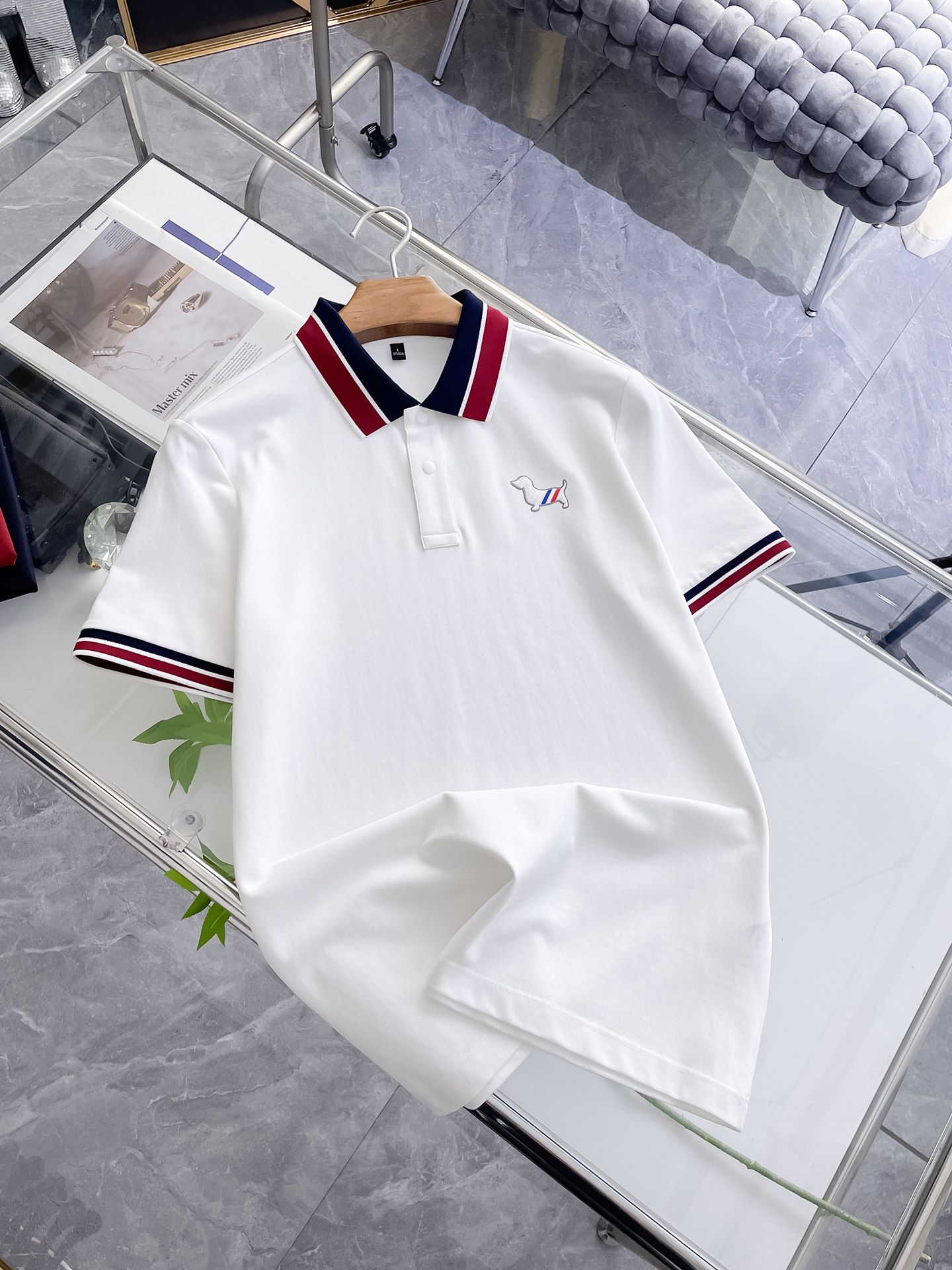 톰브라운 반팔 라펠 티셔츠 폴로