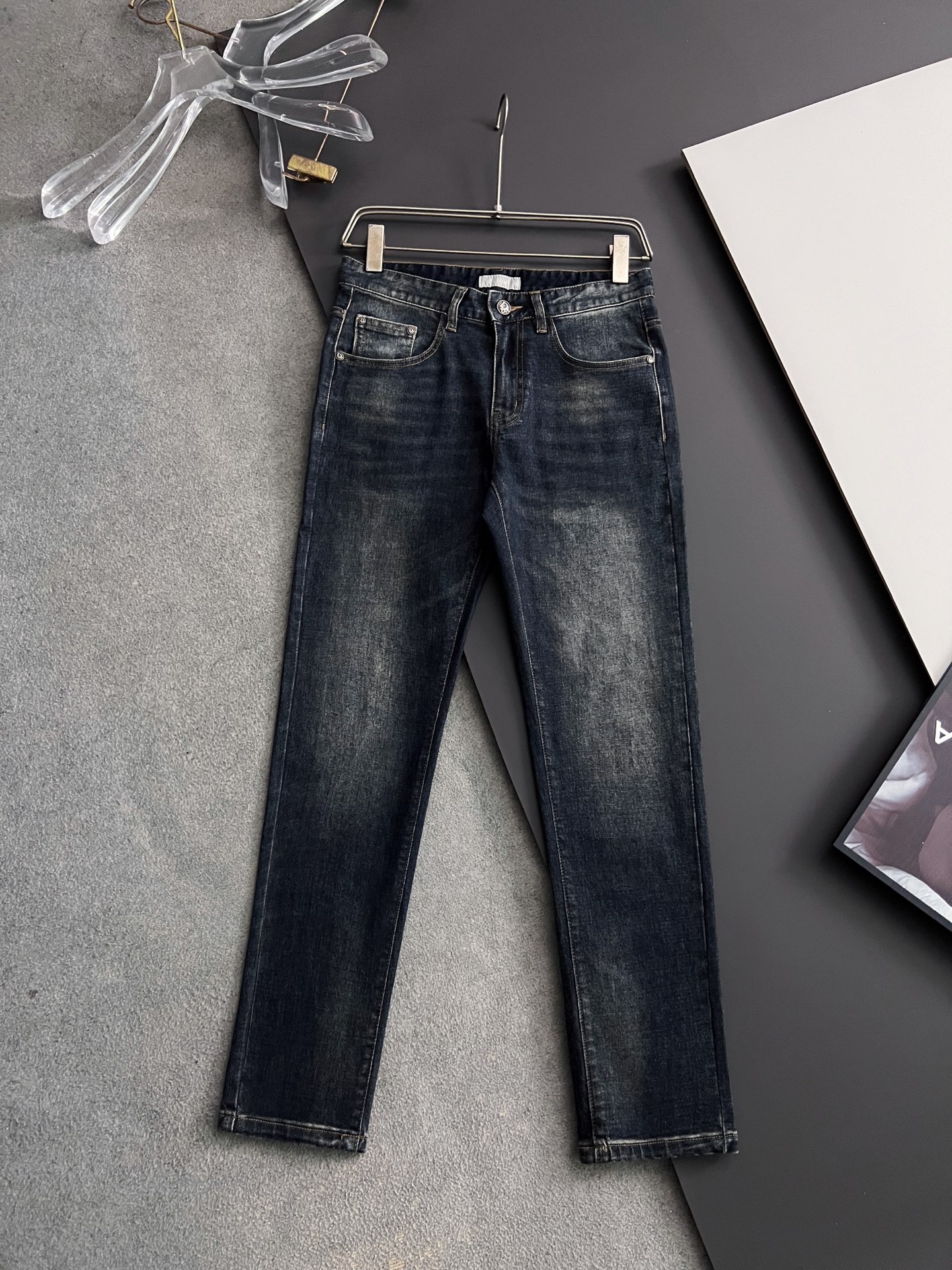 디올 헤비워시드 캐주얼 청바지