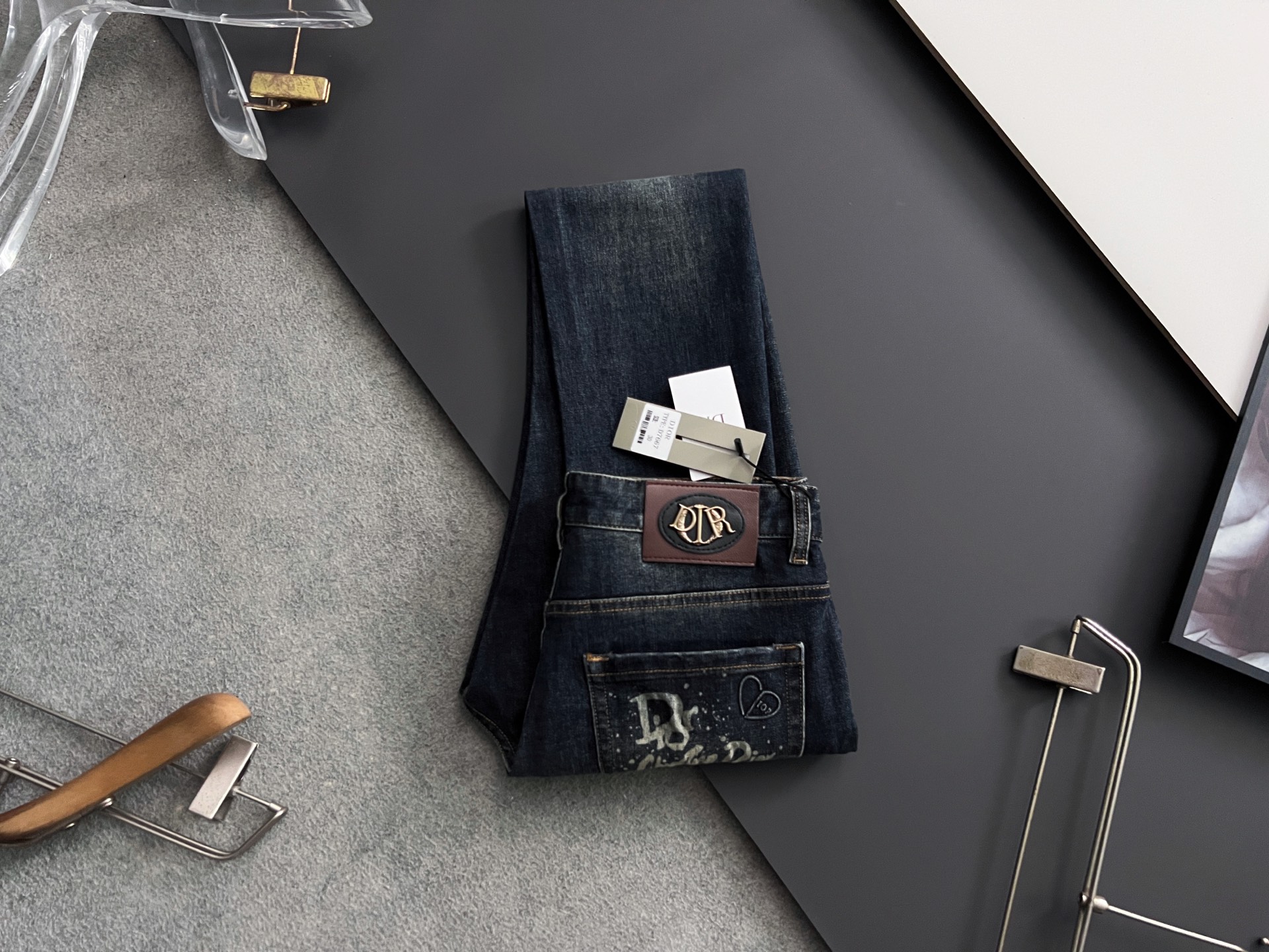 디올 헤비워시드 캐주얼 청바지