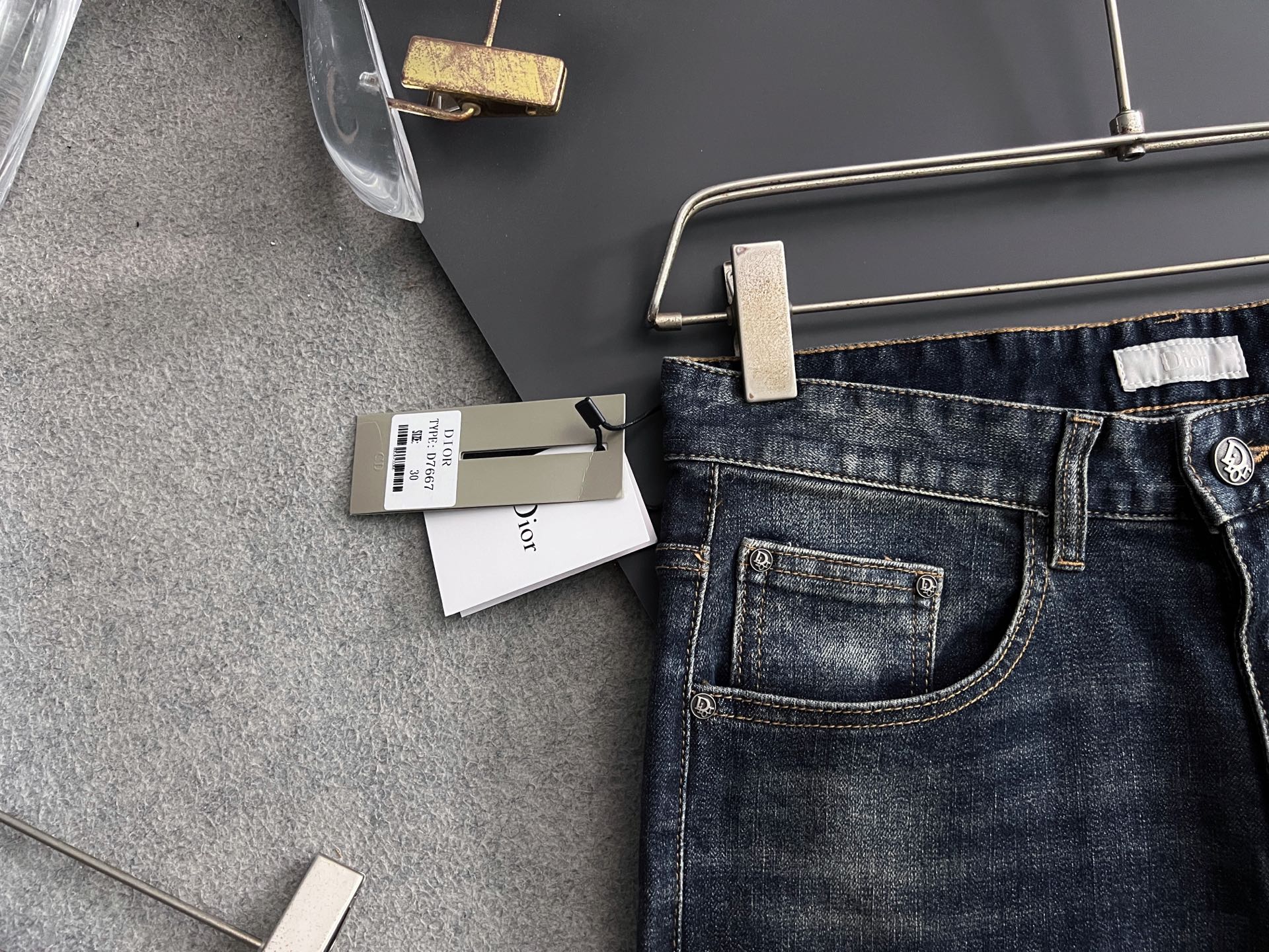 디올 헤비워시드 캐주얼 청바지