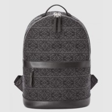 로에베 라운드 백팩 - 카프스킨 & 애너그램 자카드