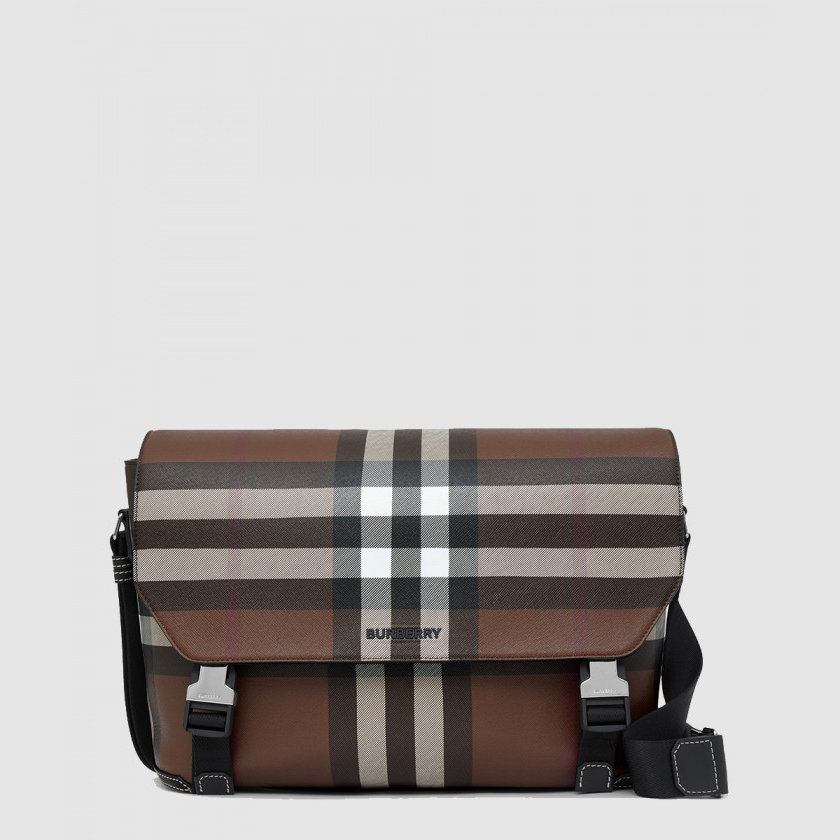 버버리 이그재저레이트 체크 라이트 메신저백 라지 80547181