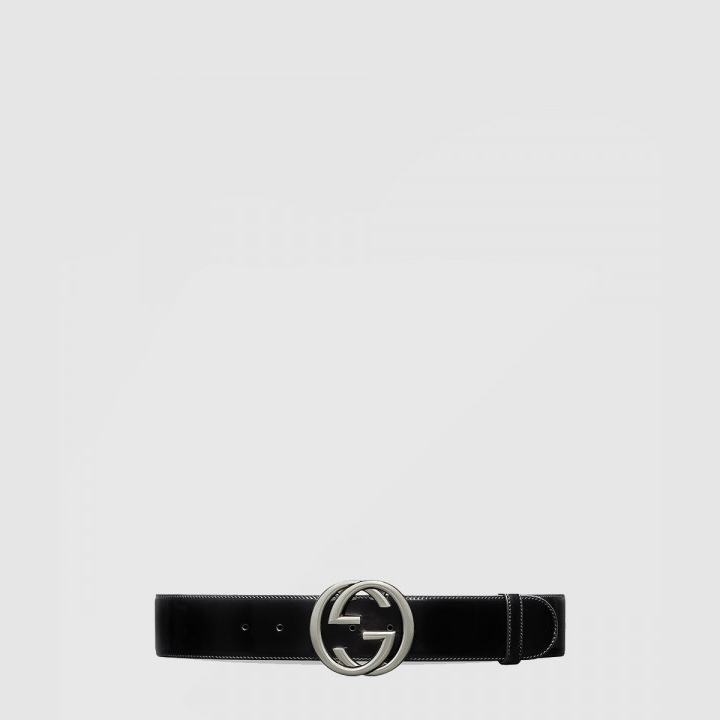 인터로킹 G 버클 와이드 벨트 763389