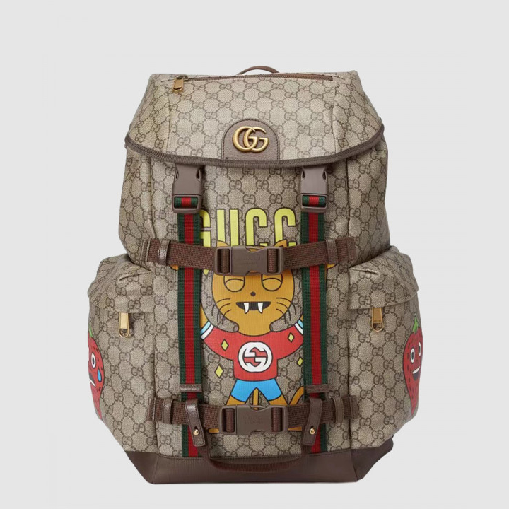 구찌 캣 프린트 스케이트보드 백팩 690999