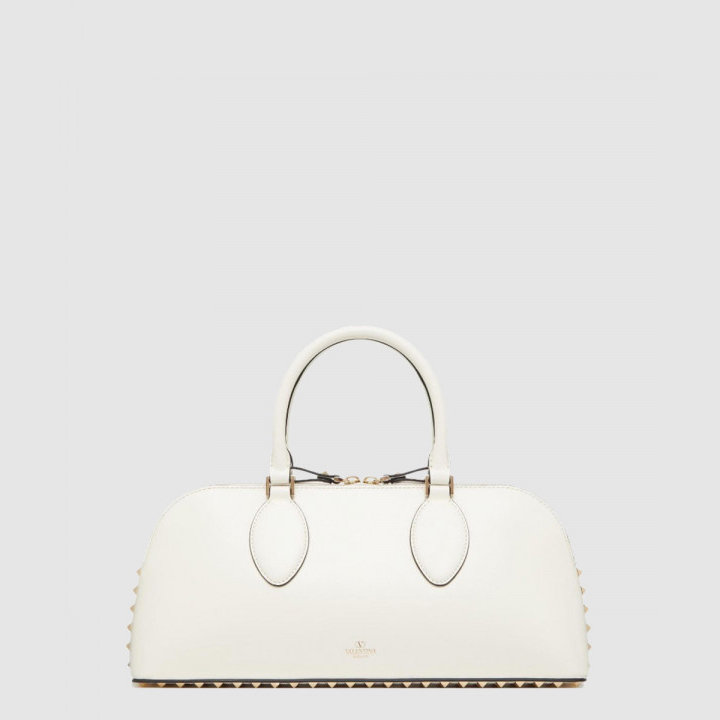 발렌티노 락스터드 이스트 웨스트 가죽 토트백