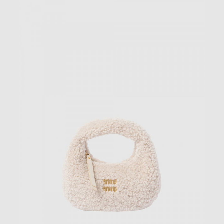 미우미우 완더 세틴 크리스털 미니 호보 백 5BP078