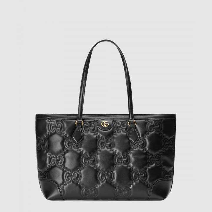 구찌 GG 마틀라세 레더 미디엄 토트백 631685