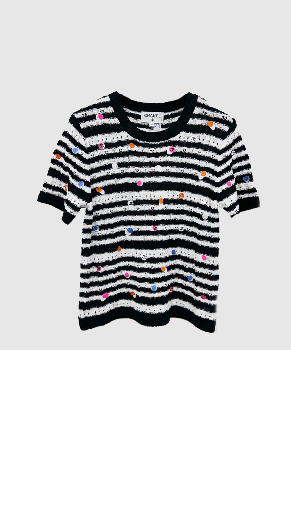 미러급레플리카사이트 | 세계명품레플리카 전문 쇼핑몰  | 레플모아 - 프린트 니트 톱 > 샤넬