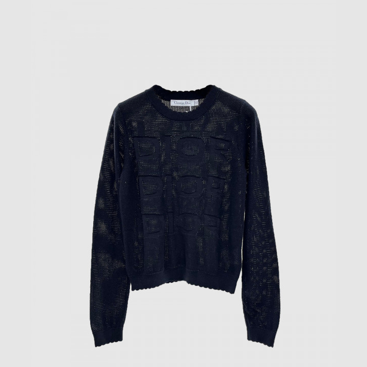 로고 니트 상의