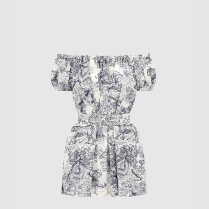 로고 니트 원피스