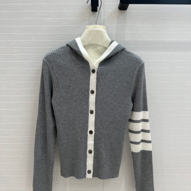 톰브라운 4바 울 니트 가디건 플리츠 미니 스커트 투피스 세트