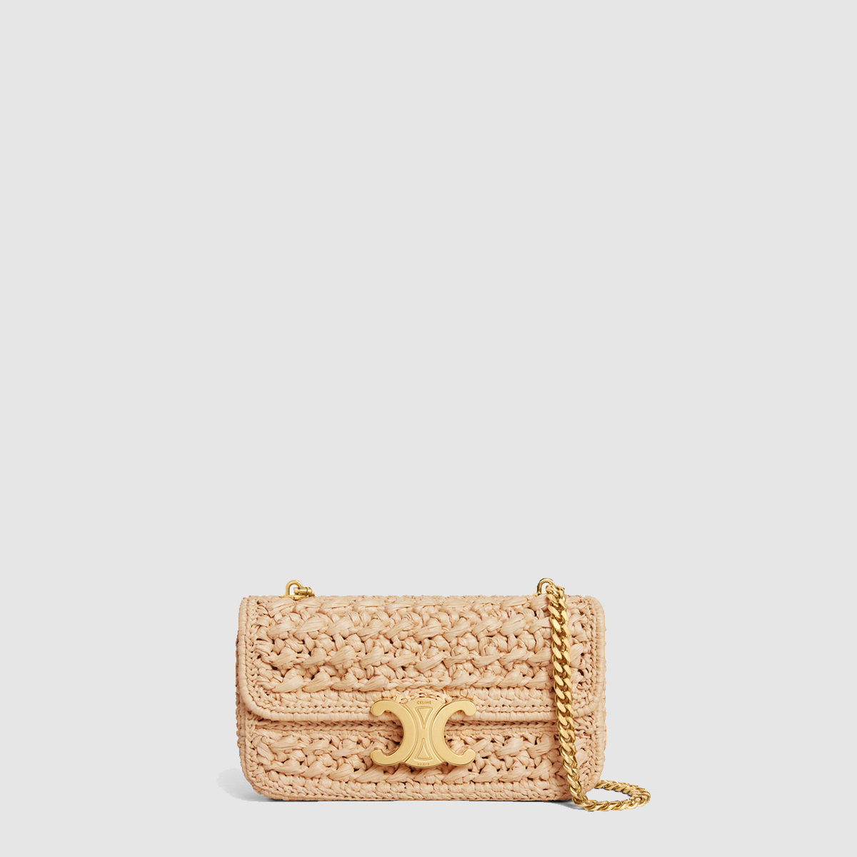 셀린* 클로드 체인 숄더백 라피아 112252ETU