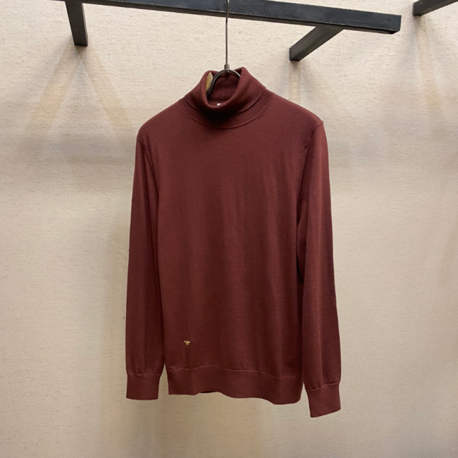 디올 꿀벌 자수 터틀넥 울 스웨터 니트