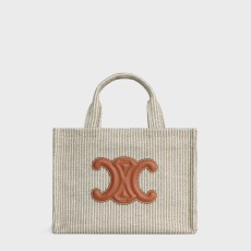 셀린* 타이스 스몰 카바스 토드백  스트라이프 텍스타일