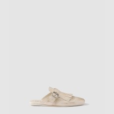 프라다 셔플 프린지 가죽 뮬 1S973N