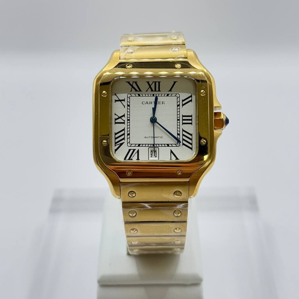 까르띠에 산토스 화이트다이얼 금통 CS18