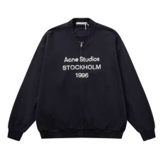 아크네 2025 센터로고 프린팅 블루종 자켓