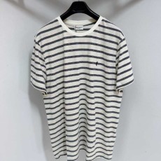 생로랑 2025 yls스티치 스트라이프 반팔 티셔츠