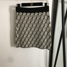 펜디 F 문자 니트 숏 스커트