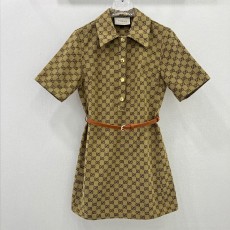 구찌 더블 G 자카드 반팔 드레스