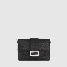 펜디 플랫 바게트 마이크로 블랙 숄더백 7M0311