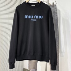 미우미우 레터 프린팅 라운드넥 티셔츠