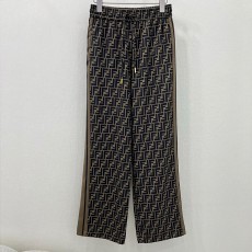 펜디 하이웨이스트 탄성 와이드 레그 팬츠