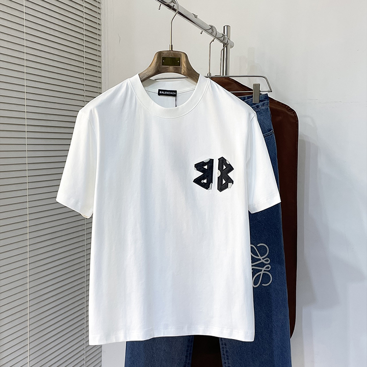 발렌시아가 클래식 로포 패턴 반팔 셔츠