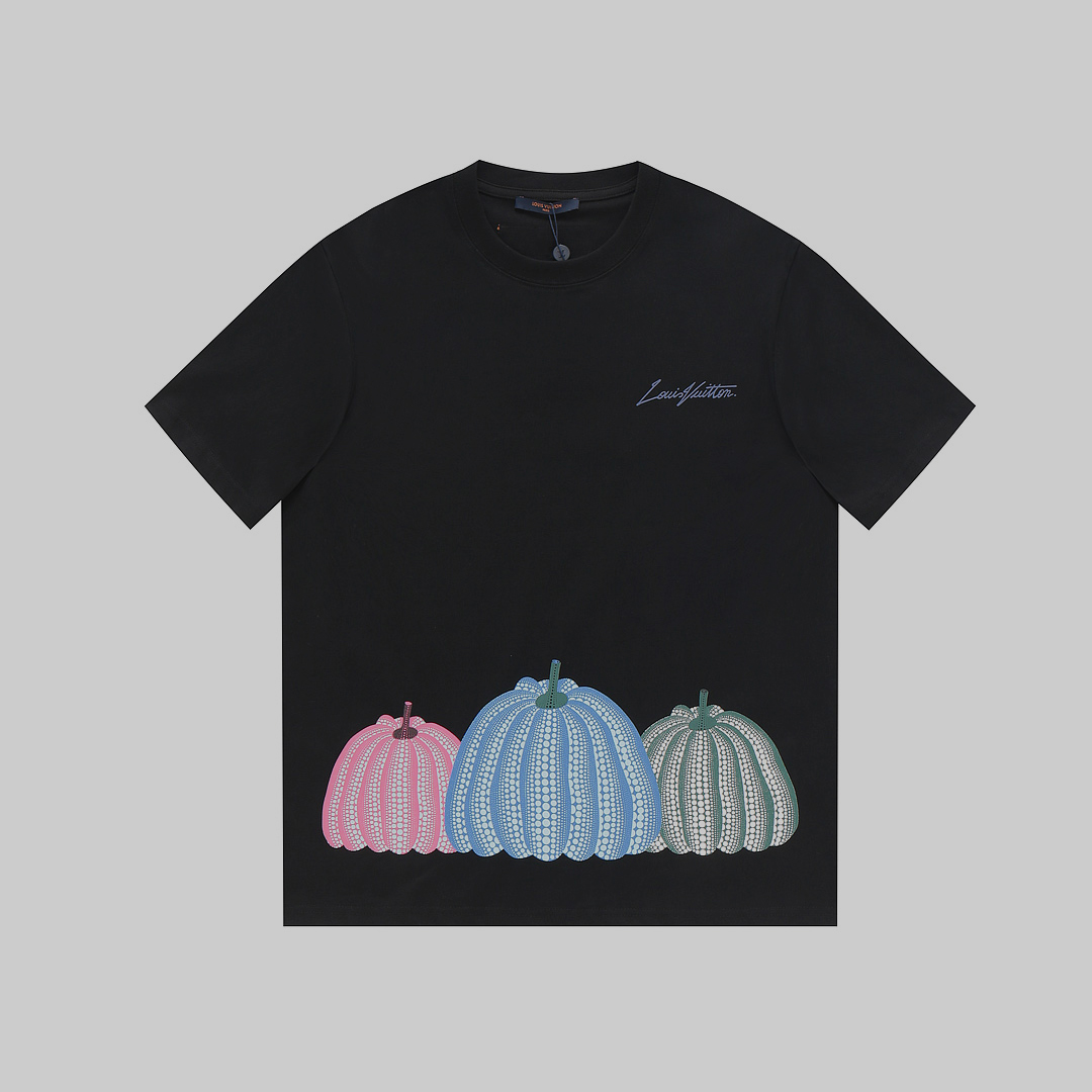 루이비통 남녀공용 호박 반팔 티셔츠