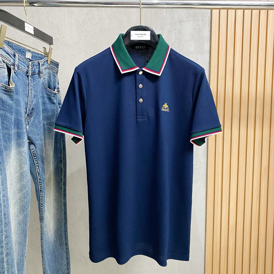 구찌 레터 로고 폴로 셔츠