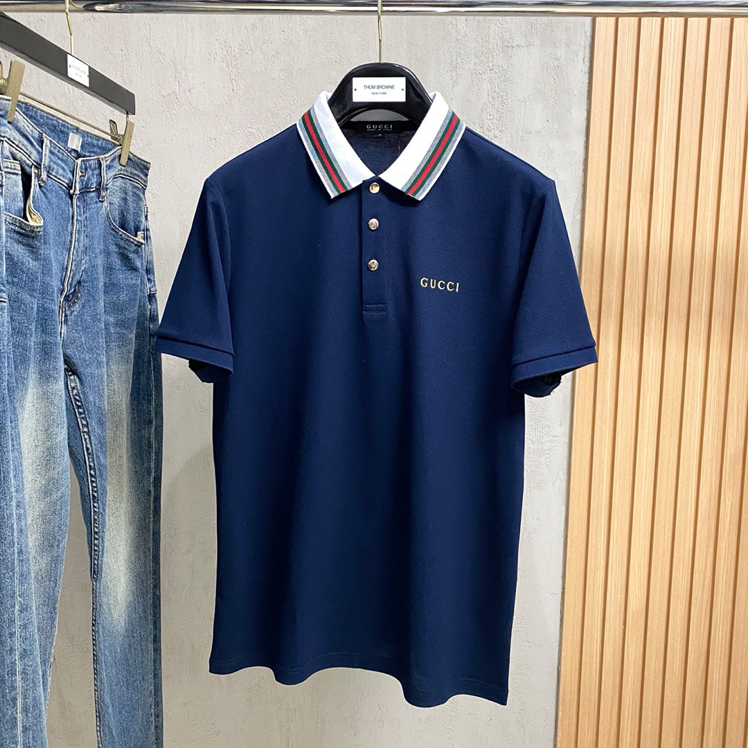 구찌 레터 로고 폴로 셔츠