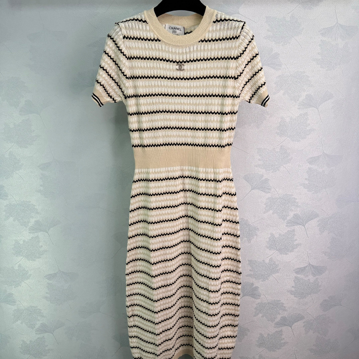 샤넬 여름 반팔 드레스