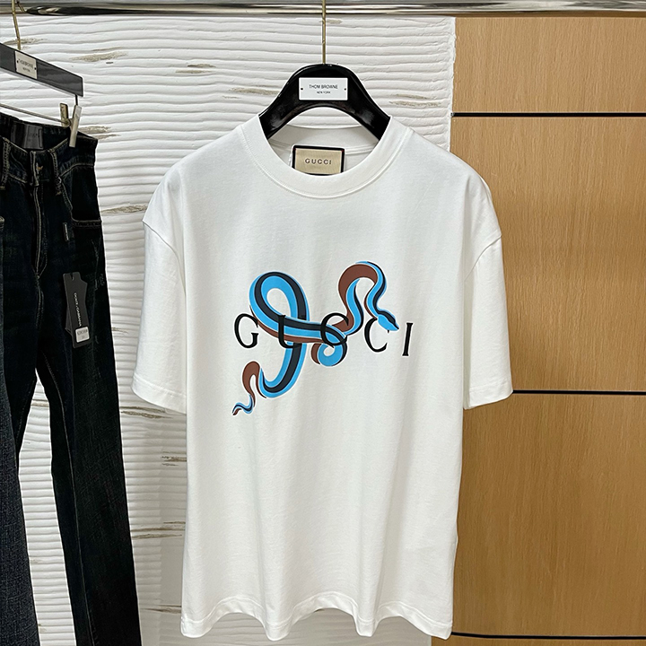 구찌 반팔 라운드넥 티셔츠