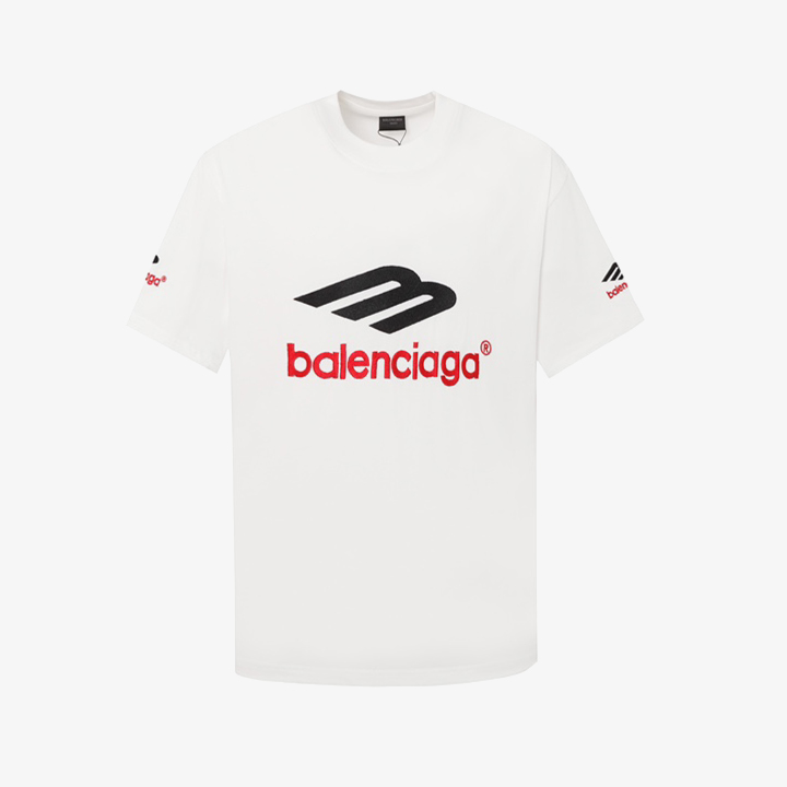 발렌시아가 로고 자수 반팔