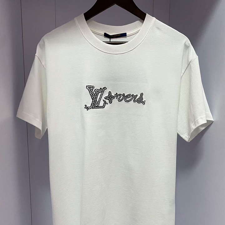 루이비통 로프 문자 반팔 티셔츠