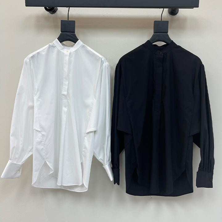 디올 배트 소매 자수 셔츠