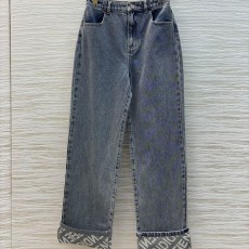 펜디 와이드 레그 스트레이트 팬츠