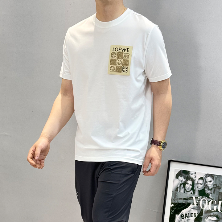 로에베 머서리제이션 코튼 티셔츠