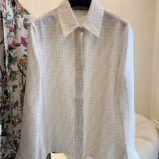 펜디 자카드 실크 셔츠