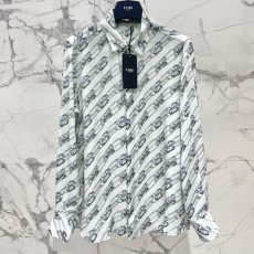 펜디 실크 프린트 셔츠