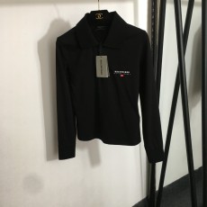 발렌시아가 폴로 칼라 슬림핏 긴팔 티셔츠