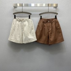 발렌티노 하이웨이스트 메탈 버클 장식 와이드 레그 팬츠