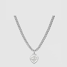 티파니 하트 태그 비드 네크리스