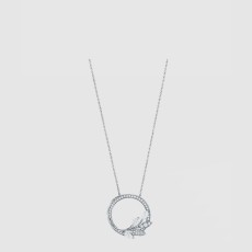 티파니 플래티넘 큐빅 넝쿨 링 목걸이