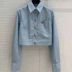 프라다 스트라이프 긴팔 셔츠