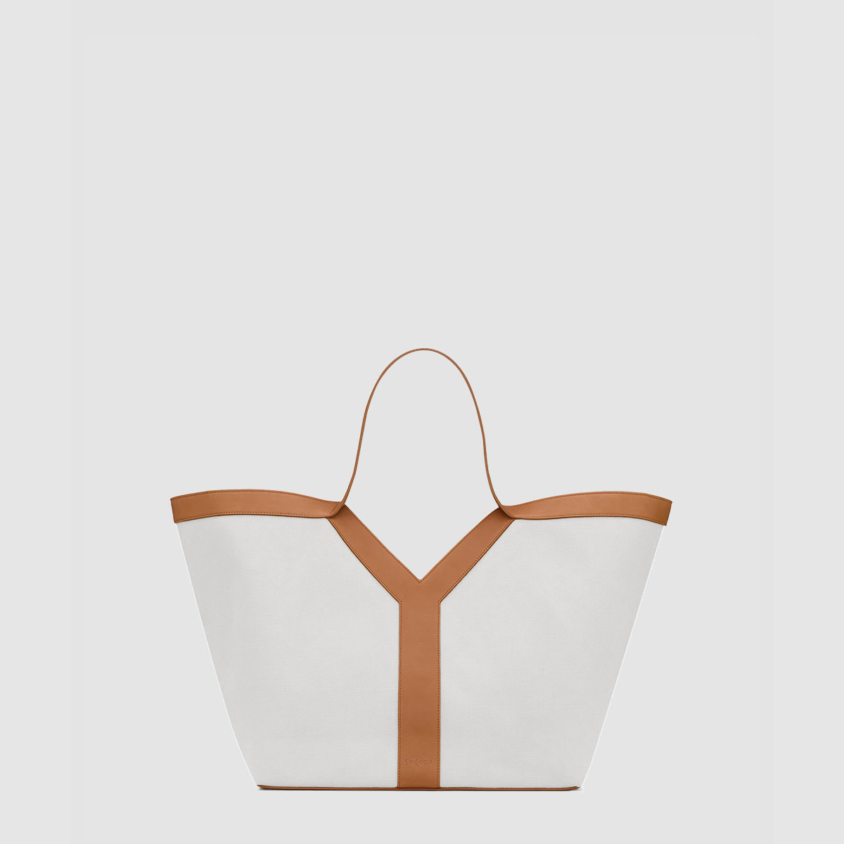 생로랑 캔버스와 가죽 소재의 Y 토트 817602