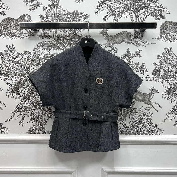 디올 V넥 반팔 자켓