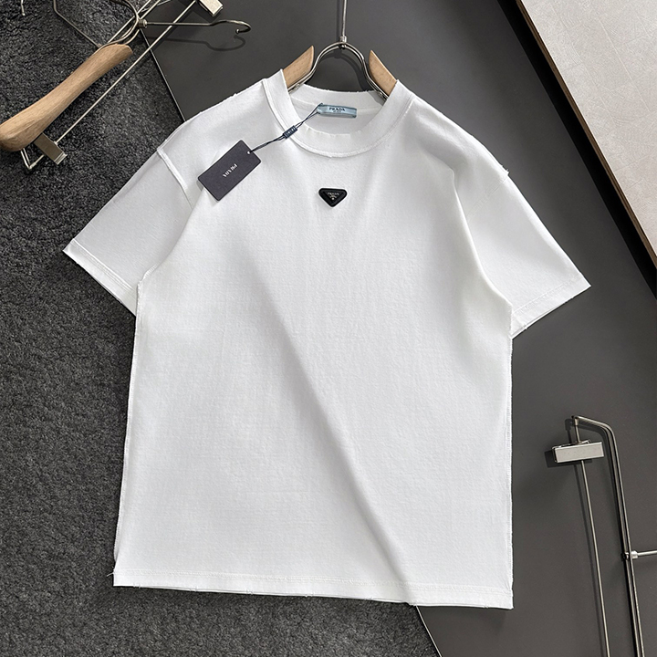 프라다 라운드넥 반팔 티셔츠