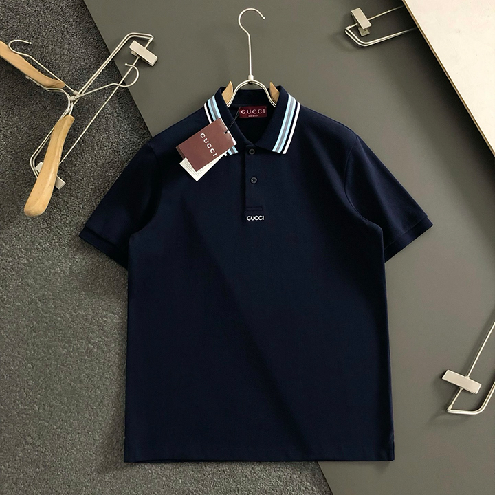 구찌 자수 폴로 클래식 반팔 티셔츠